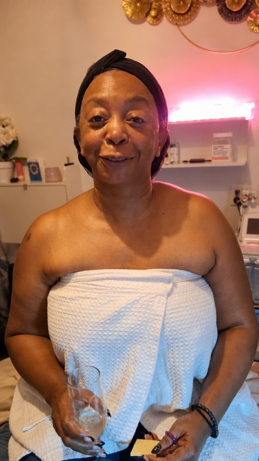 Happy client at The Arc Beauty